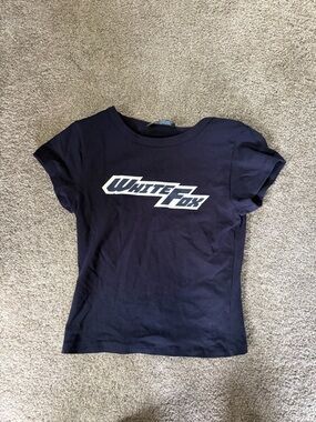 White Fox Women's Navy Logo Tee